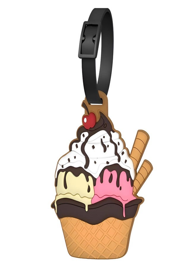 ANINIUCN Ice Cream Luggage Tag for Suitcase Travel Accessories Durable Silicone ID Card Holder Cute Bag Identifier - Image 1